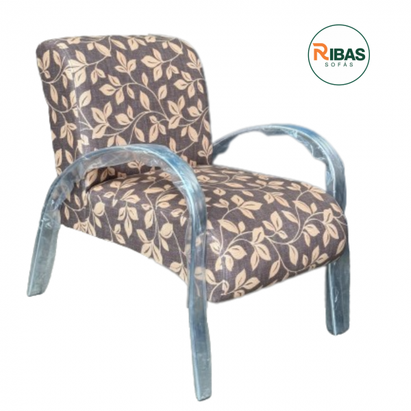 Poltronas braços Cromados Floridos